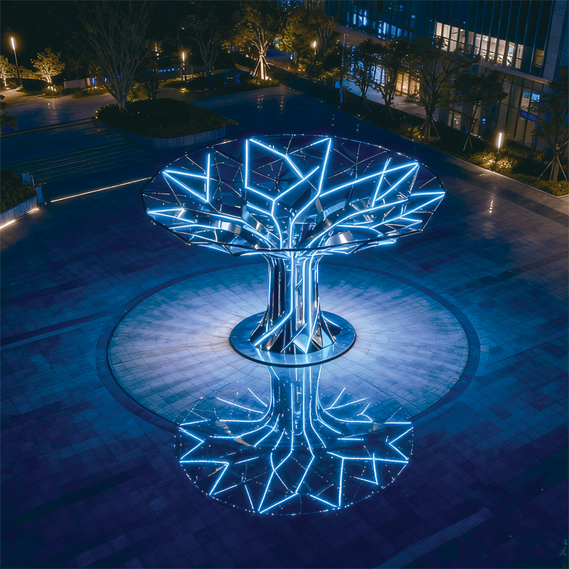 科技之树 景观灯 —未来感灯光与艺术造型融合的城市夜景观地标