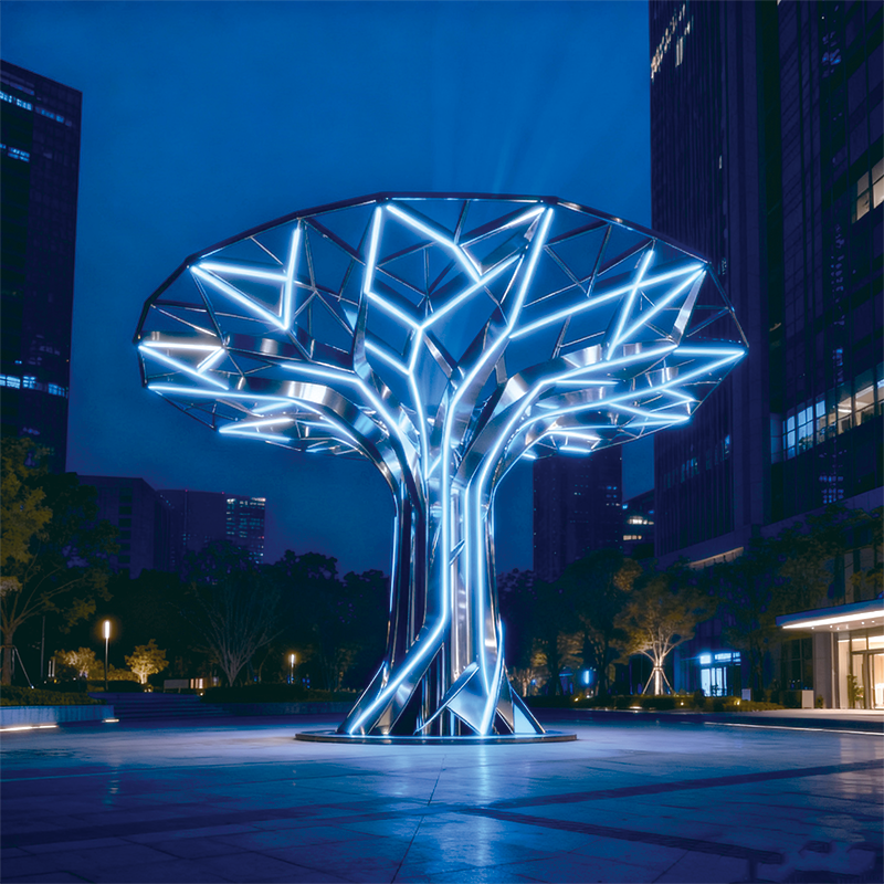 科技之树 景观灯 —未来感灯光与艺术造型融合的城市夜景观地标