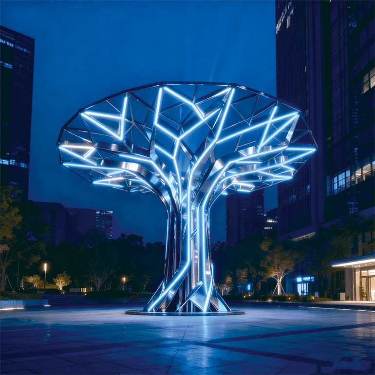 科技之树 景观灯 —未来感灯光与艺术造型融合的城市夜景观地标