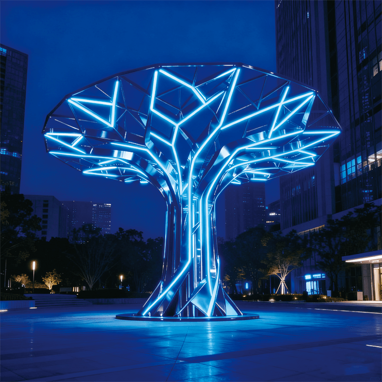 科技之树 景观灯 —未来感灯光与艺术造型融合的城市夜景观地标