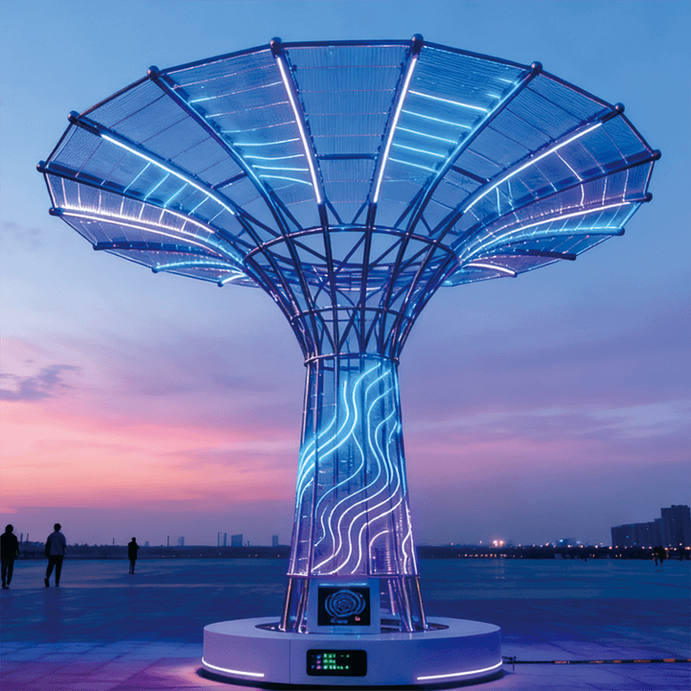 动态光效随环境灵动变幻既提升空间科技格调又能吸引人群驻足探索