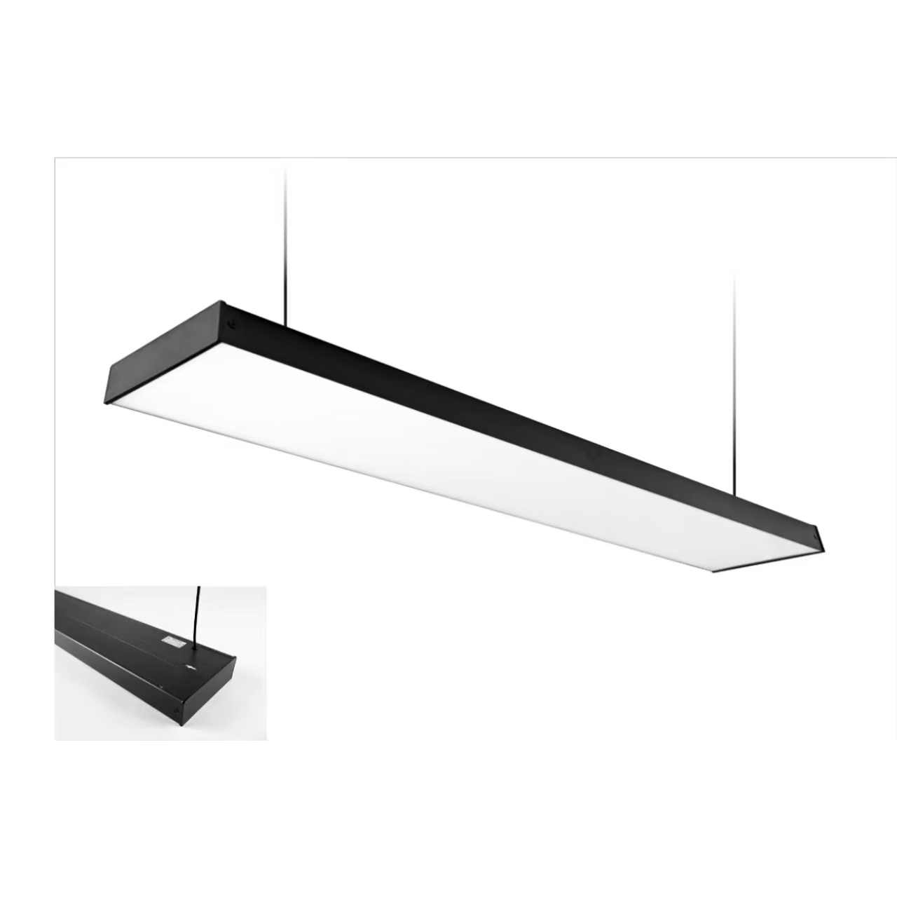 Popular black minimalist rectangular chandelier