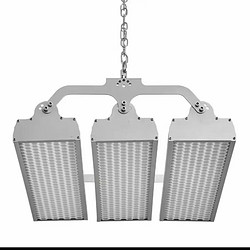 Anti-glare badminton court lighting