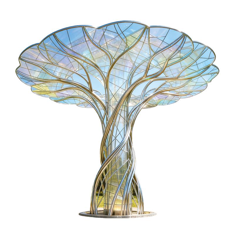 金属枝・琉璃冠景观装饰装置，适合公园艺术园林、文旅与艺术园区