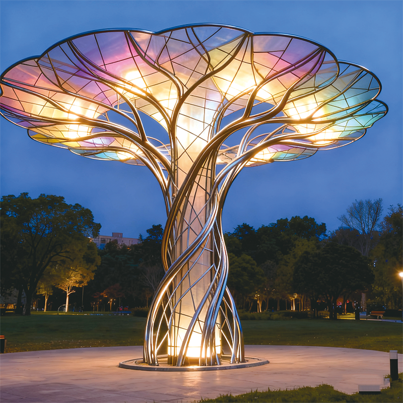 金属枝・琉璃冠景观装饰装置，适合公园艺术园林、文旅与艺术园区
