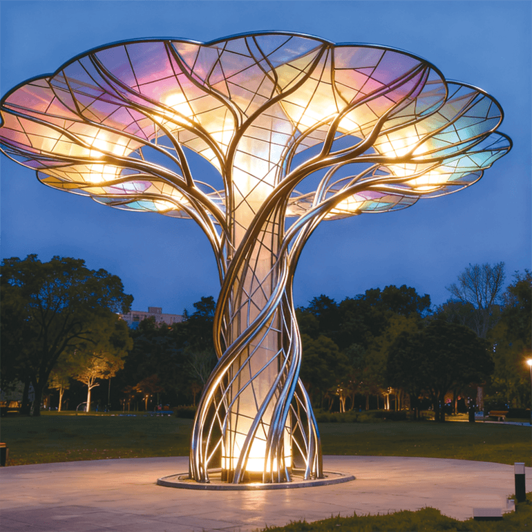 金属枝・琉璃冠景观装饰装置，适合公园艺术园林、文旅与艺术园区