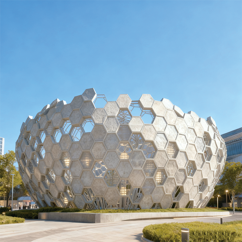 蜂巢矩阵光屿景观装饰装置，适合广场、旅游景区、游乐场、交通枢