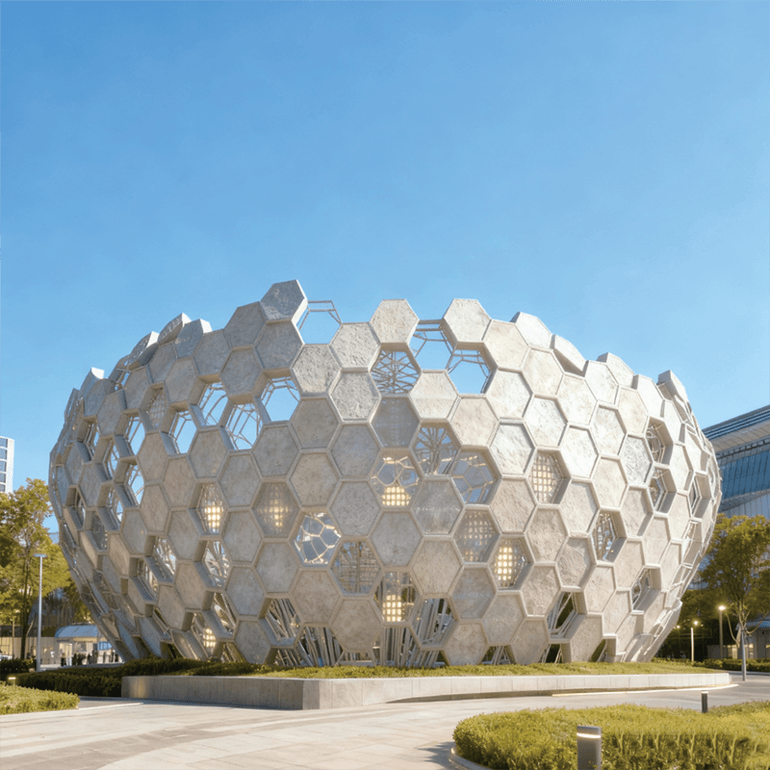 蜂巢矩阵光屿景观装饰装置，适合广场、旅游景区、游乐场、交通枢