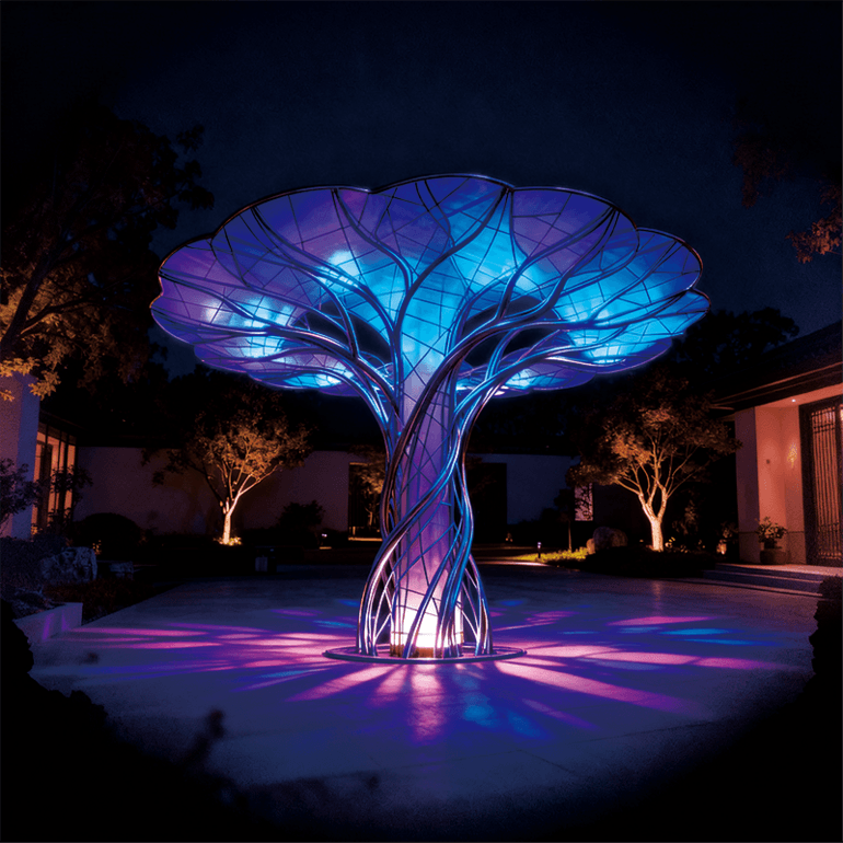 金属枝・琉璃冠景观装饰装置，适合公园艺术园林、文旅与艺术园区