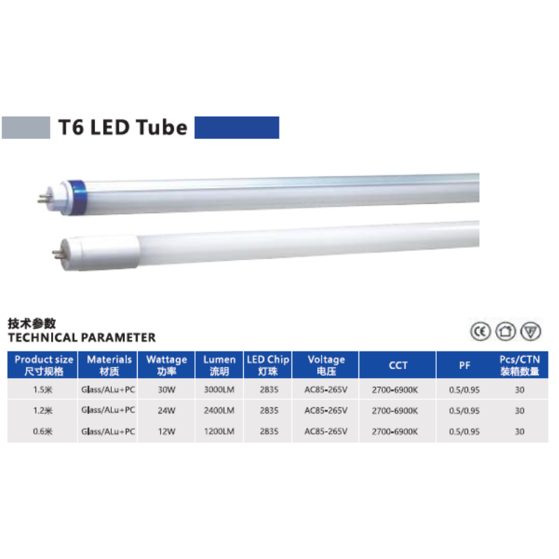 T6高亮节能led灯管