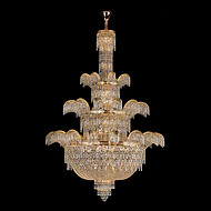 A three-story American-style minimalist chandelier