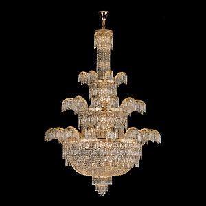 A three-story American-style minimalist chandelier
