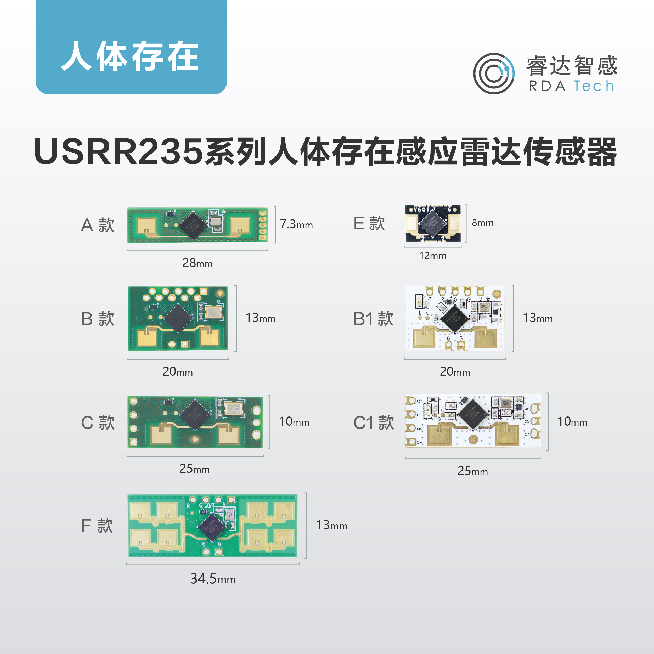 人体存在感应雷达传感器