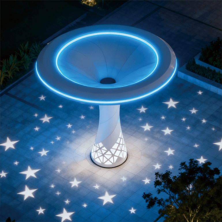 星穹旋音景观装置，适合城市公园、户外艺术广场、户外艺术广场