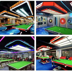 Billiard Table Colorful Glowing Chandelier