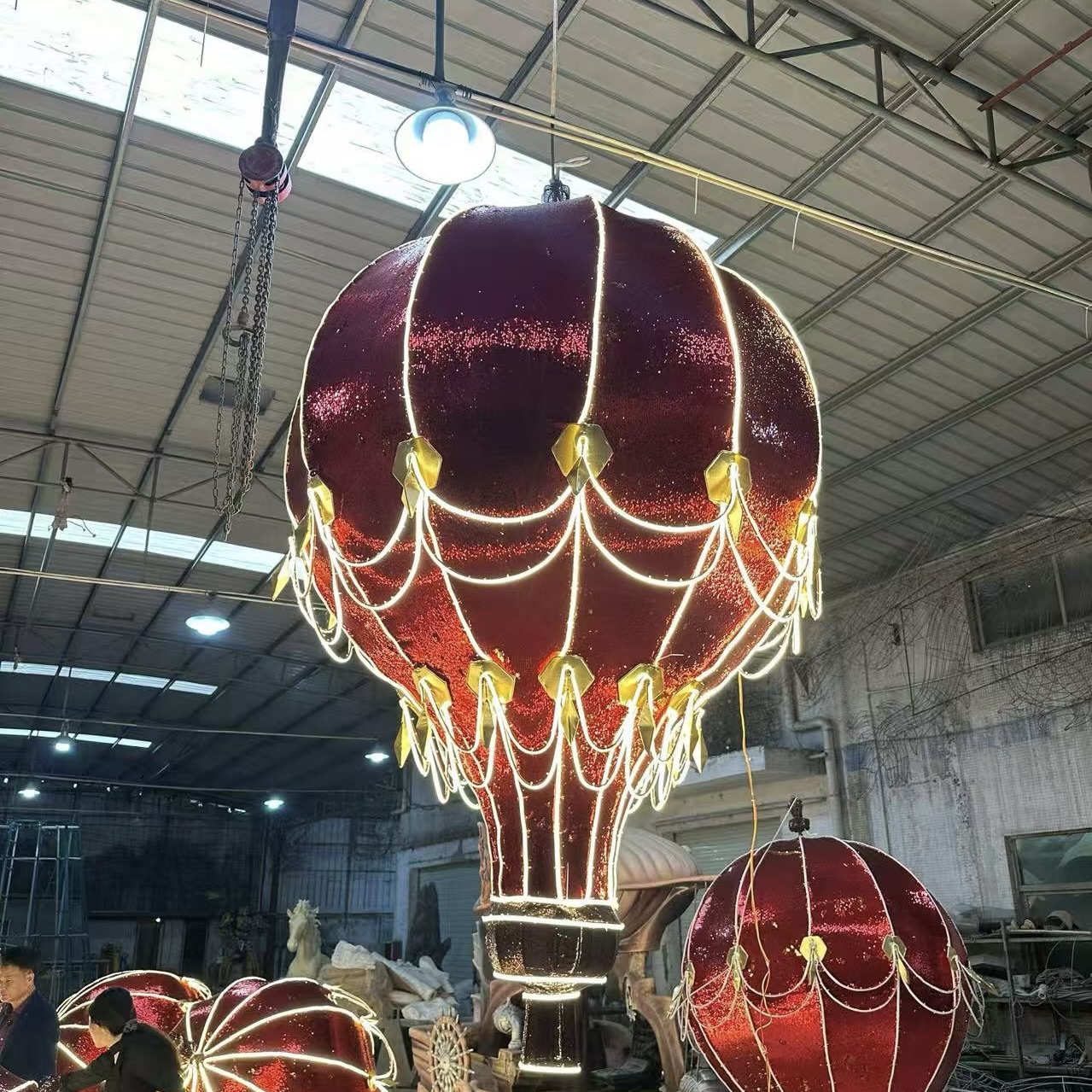 Large-scale outdoor exhibition hot air balloon modeling festival lamp