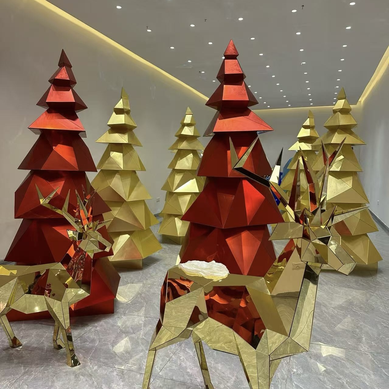 Outdoor festival decoration lamp Christmas tree elk shape