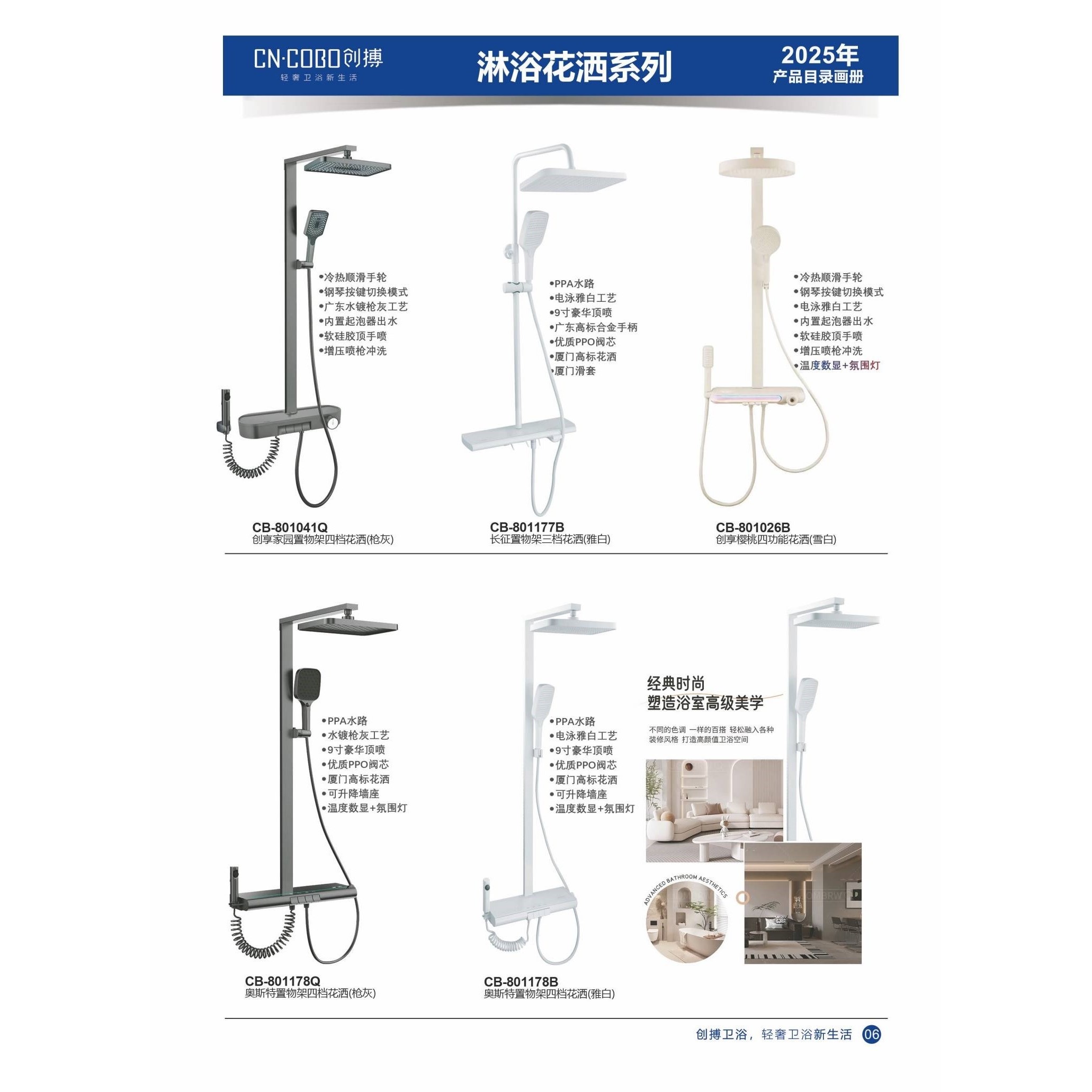 New core ambient shower head set