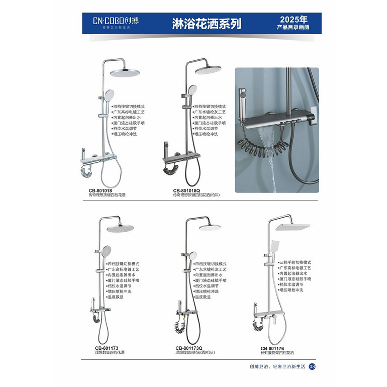 Multi-speed household shower head set