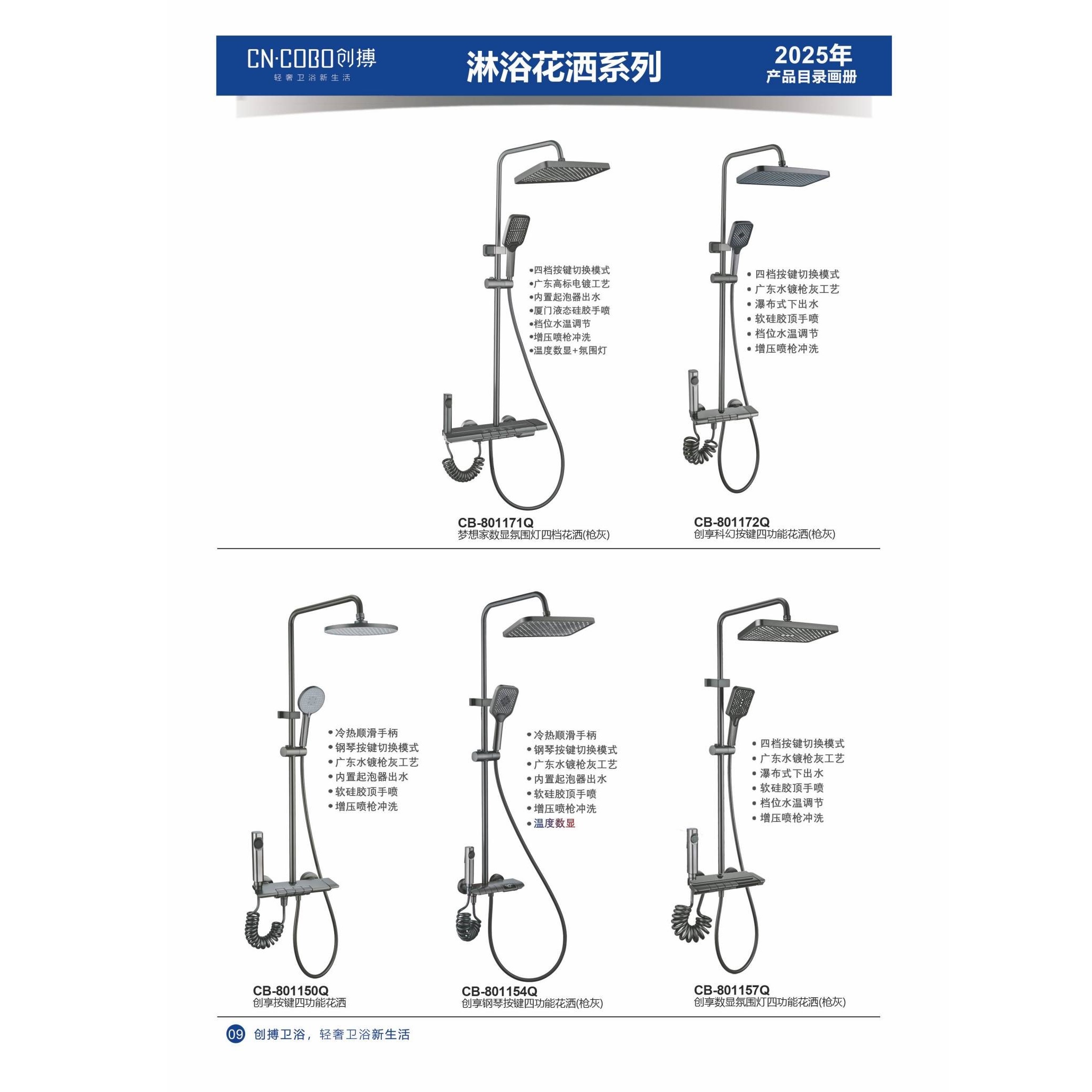 High-pressure thickened shower head set