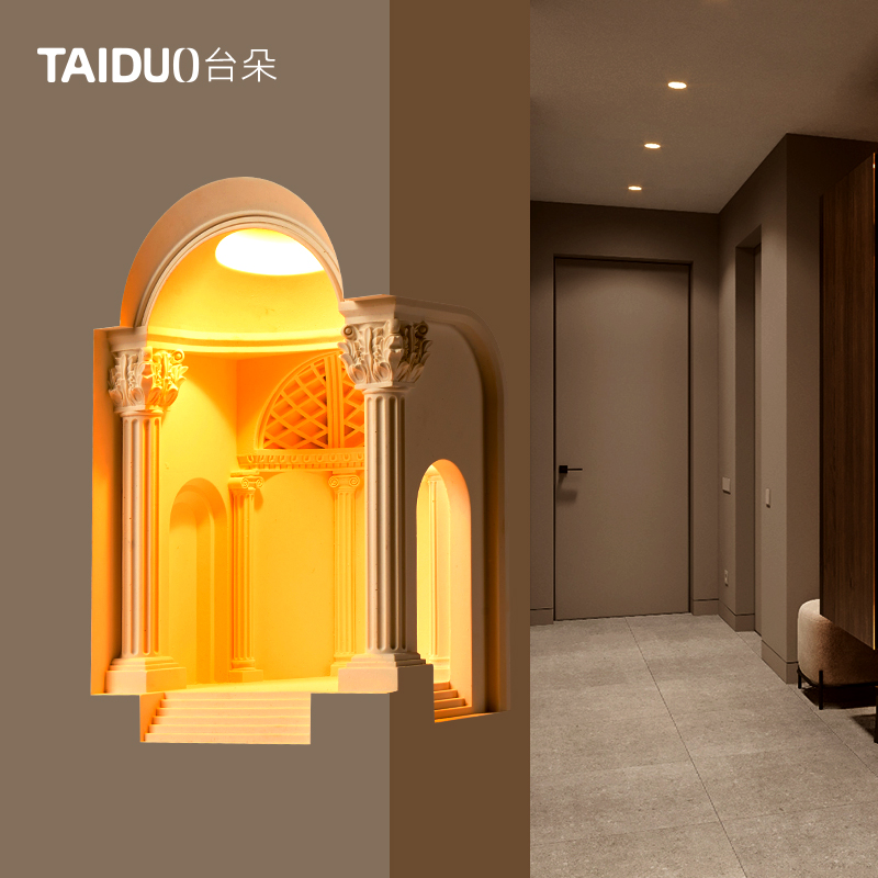 Academy Style Embedded Corner Gypsum Wall Light