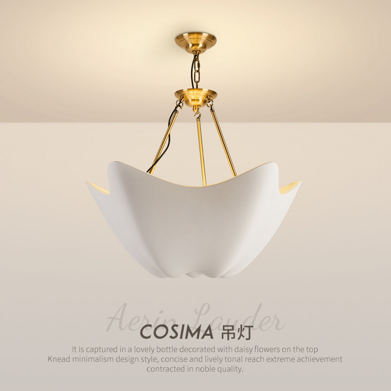 French Retro Villa Gypsum Chandelier