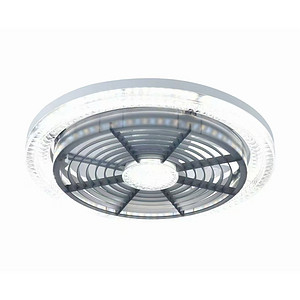 Tri color universal crystal fan light for household energy-saving