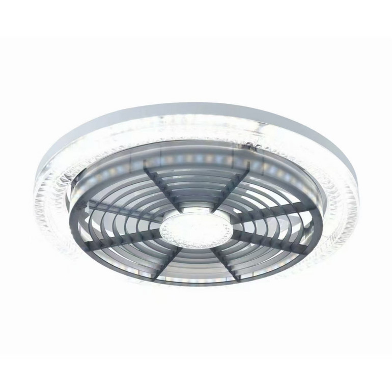 Tri color universal crystal fan light for household energy-saving