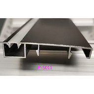 Aluminum alloy skirting board with metal strip and LED light slot