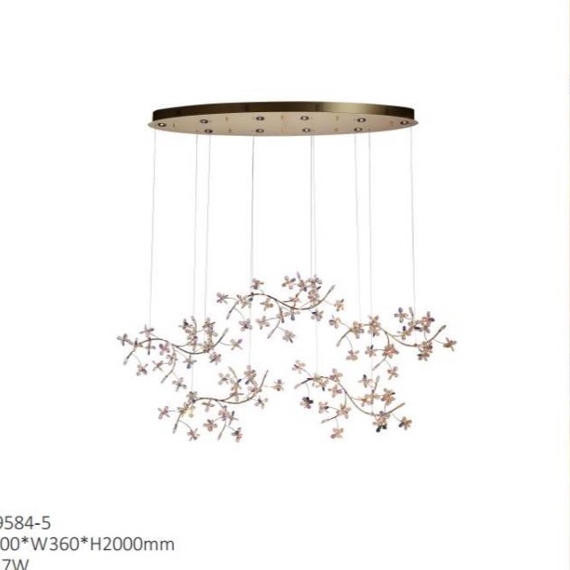 New Chinese Flower Crystal Chandelier