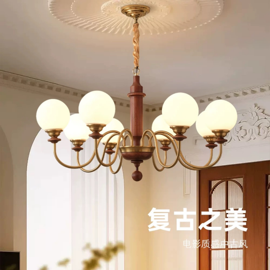 Living Room Chandelier Romantic Retro