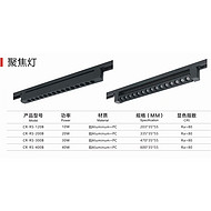Simple black track light in the interior