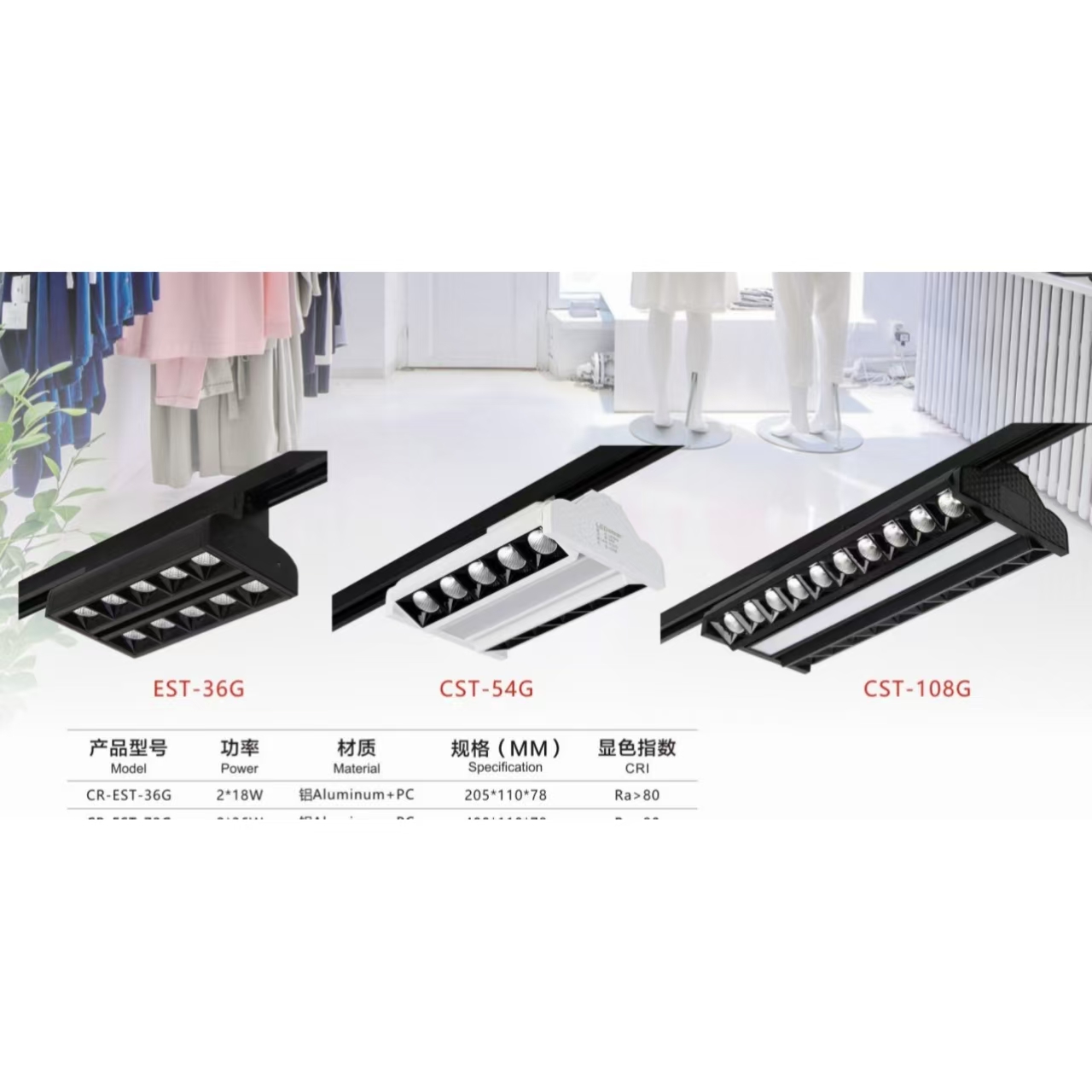 New high-color-rendering track lights