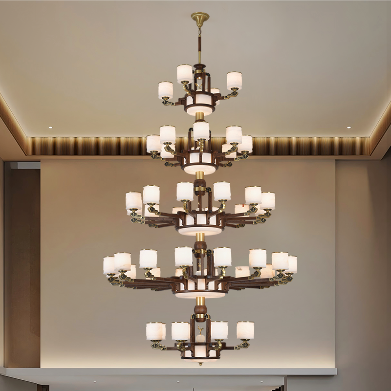 New Chinese-style duplex building chandelier