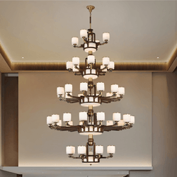 New Chinese-style duplex building chandelier