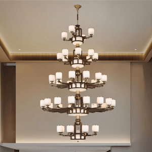 New Chinese-style duplex building chandelier