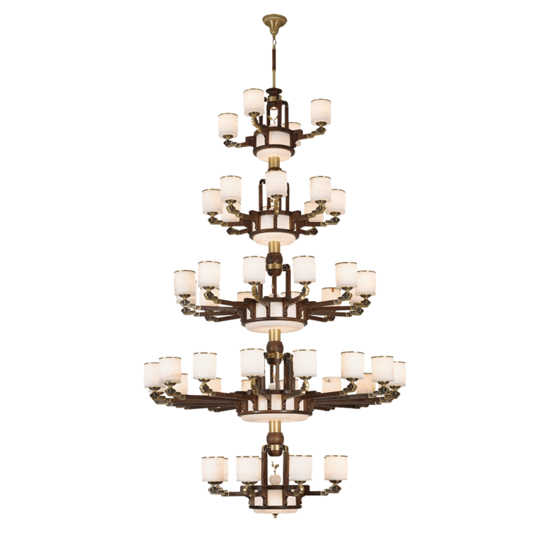 New Chinese-style duplex building chandelier