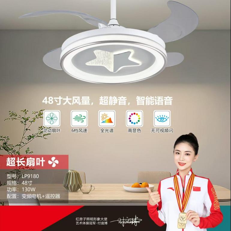 Home living room invisible ceiling fan light