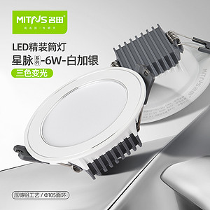 LED精装筒灯三色变光