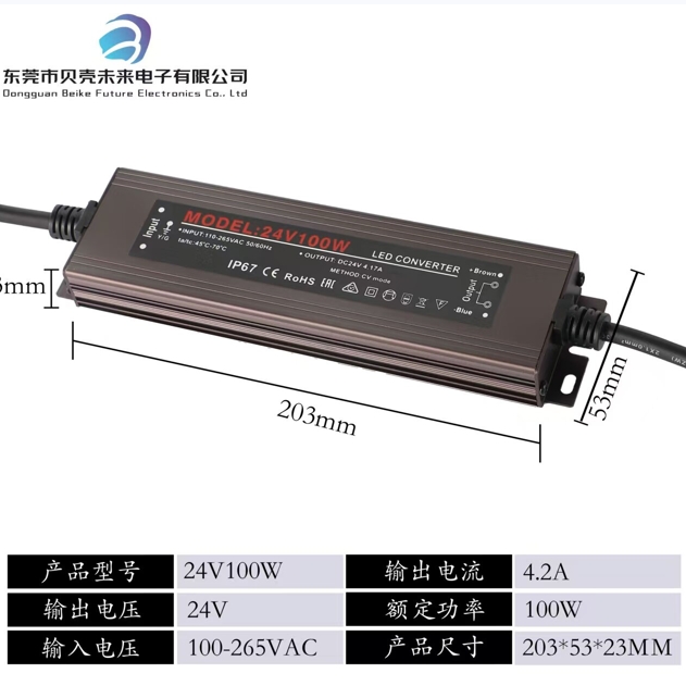 Ultra-thin outdoor waterproof LED power supply