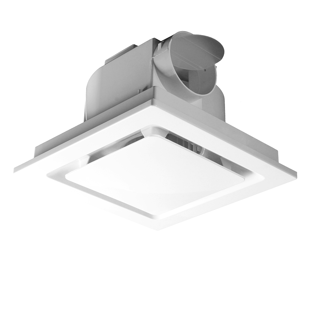 Integrated ceiling toilet exhaust fan