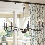 Living room and dining room flame LED chandeliers