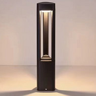 Simple LED lawn lights in garden aisle