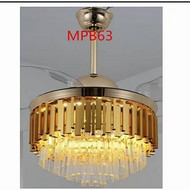 Light luxury atmospheric crystal fan lamp