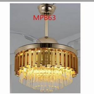 Light luxury atmospheric crystal fan lamp