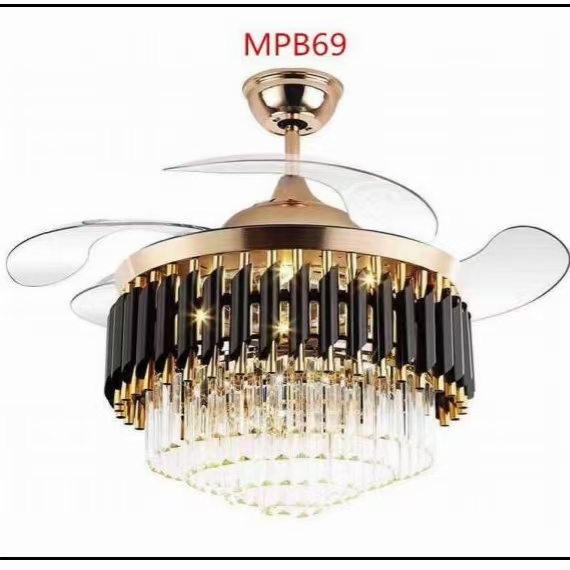 Light luxury, simple and intelligent inverter fan light