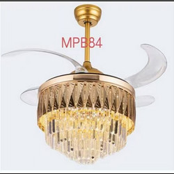 Nordic light luxury crystal fan lamp