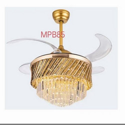 European-style light luxury crystal fan lamp