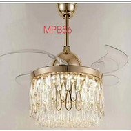French light luxury silent fan lamp