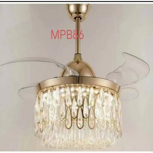 French light luxury silent fan lamp
